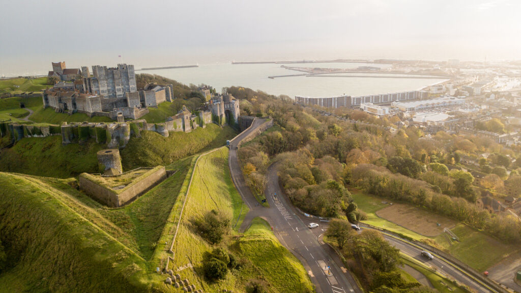 Dover Castle. 
The most iconic of all English fortresses commanding the gateway to the realm for nine centuries.