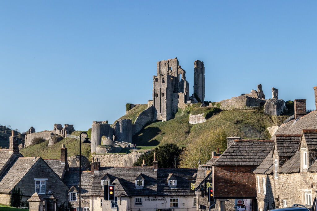  View on old Corfe Castle