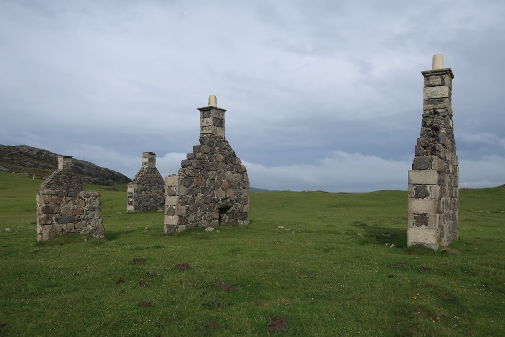 Vatersay Island. Outer Hebrides. Scotland. June. 6. 2019. The abandoned village of Eòrasdail. 