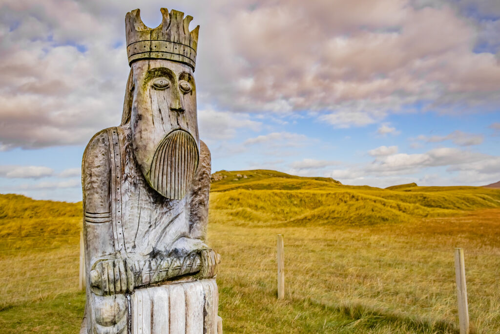 Scotland, Outer Hebrides, Lewis and Harris, Beautiful view of island, The Uig Chessmen