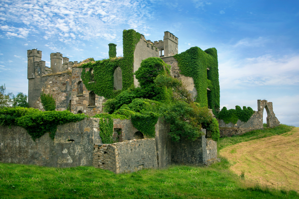 Clifden Castle, Ruined Castle on the Sky Road, Connemara, Ireland
