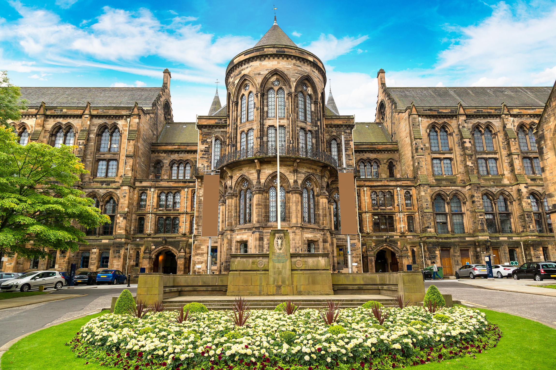 Uniwersytet w Glasgow, Szkocja w piękny letni dzień, Wielka Brytania